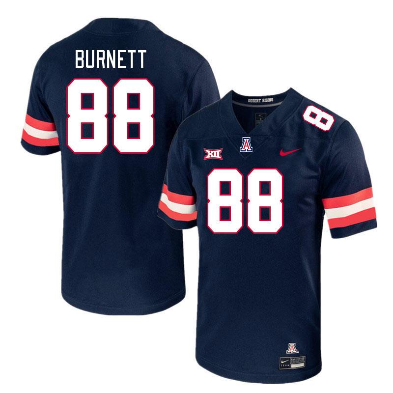 Men #88 Keyan Burnett Arizona Wildcats Big 12 Conference College Football Jerseys Stitched-Navy